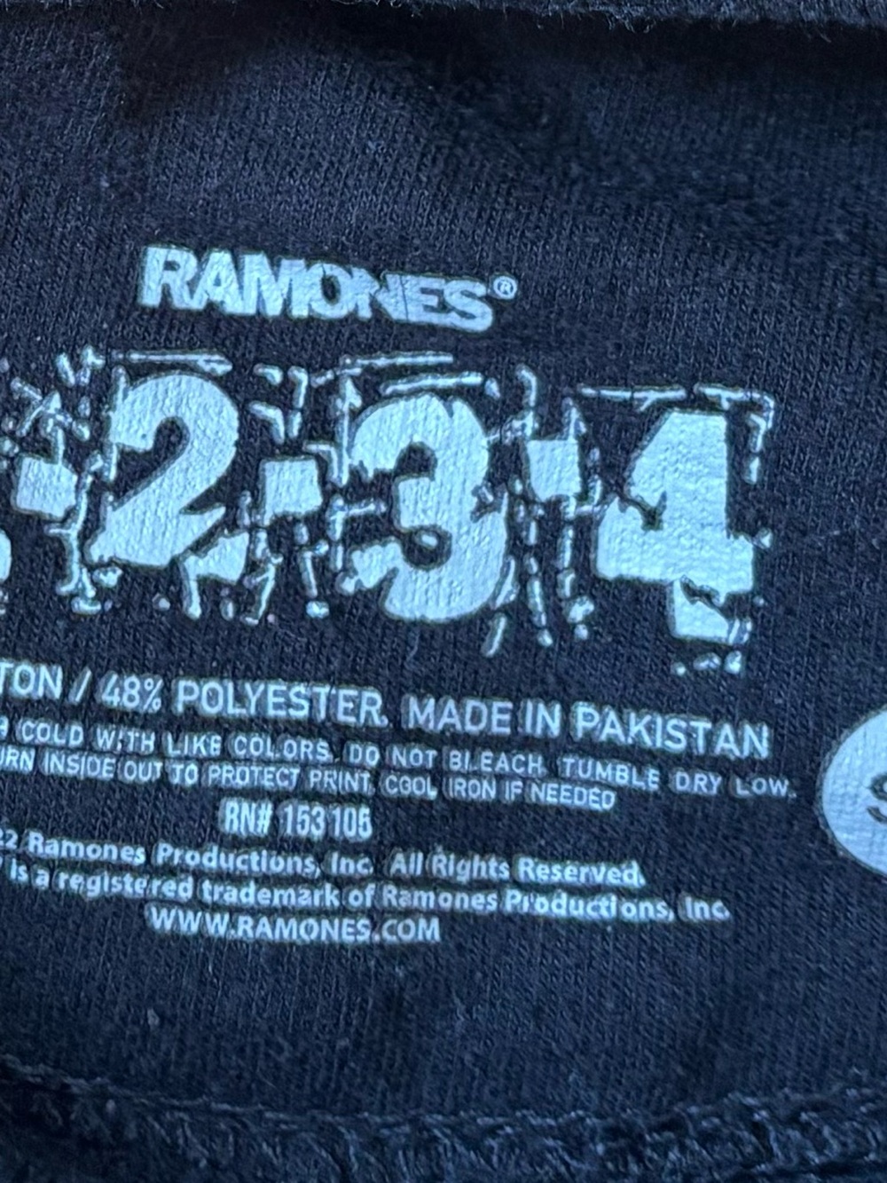 Ramones Black Graphic Crewneck Sweatshirt with Pink Logo - Picture 2 of 7
